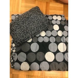 100% cotton duvet cover & 2 pillow cases-used once